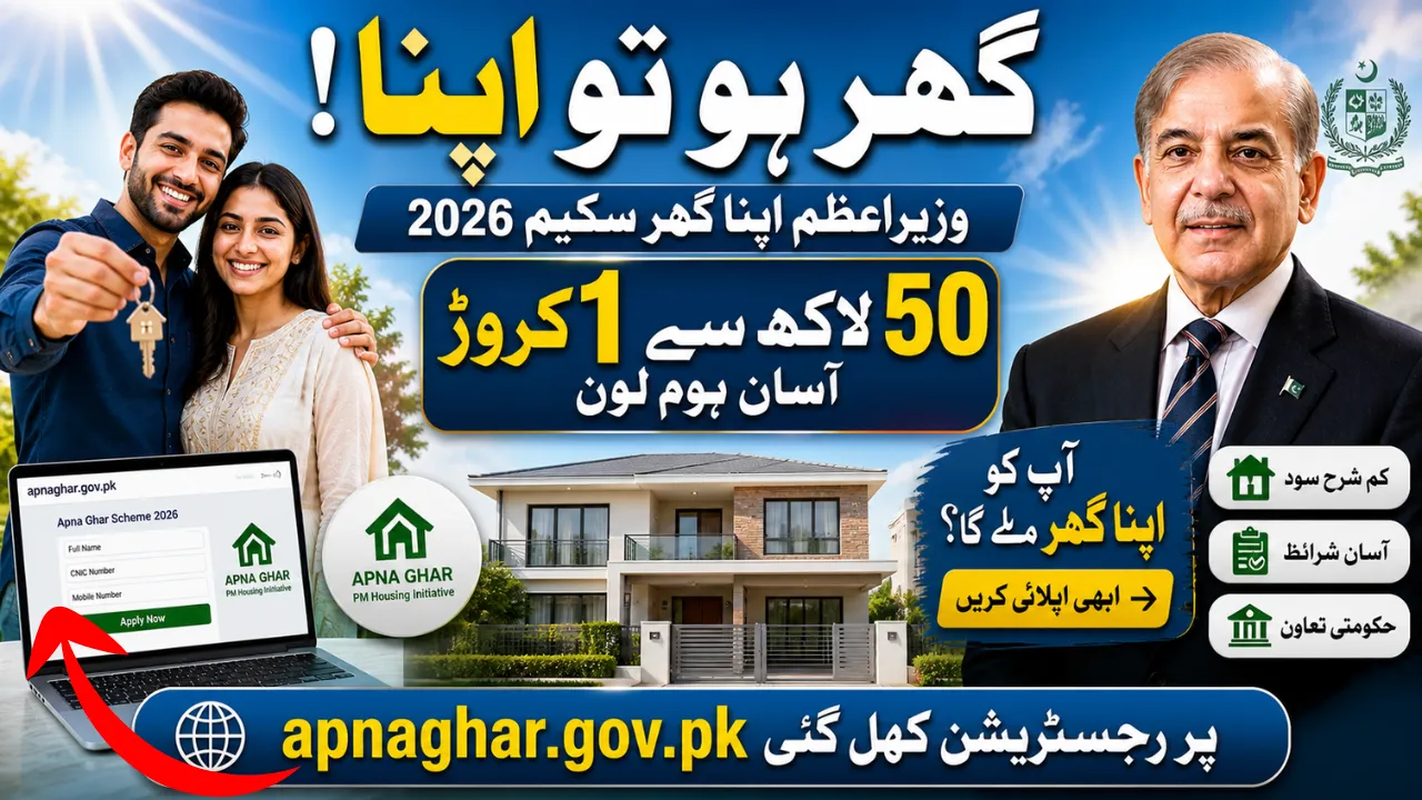 PM Apna Ghar Scheme 2026 Apply Online Registration Portal apnaghar.gov.pk