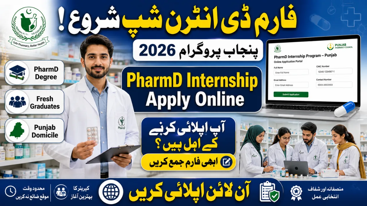PharmD Internship Program Punjab 2026 Online Apply Portal and Eligibility Details